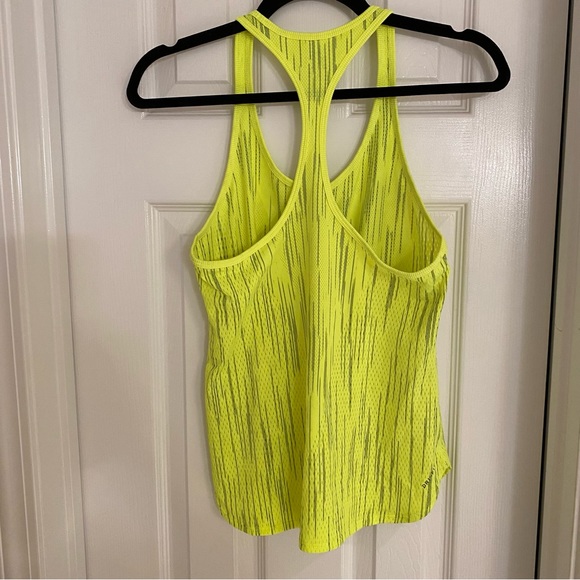 Nike Neon Yellow Dri-Fit Running Top Medium - Picture 2 of 5